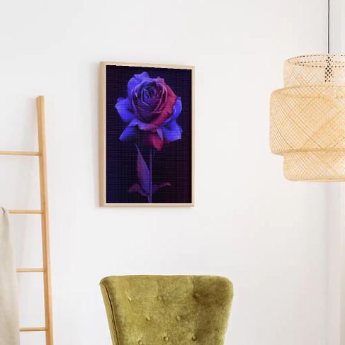 Blushing Flower Square Diamond Painting Canvas