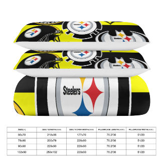 Steelers Collage Inspired 3-Piece Bedding Set (1 Duvet Cover + 2 Pillowcase)