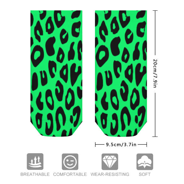 Green Cheetah Socks