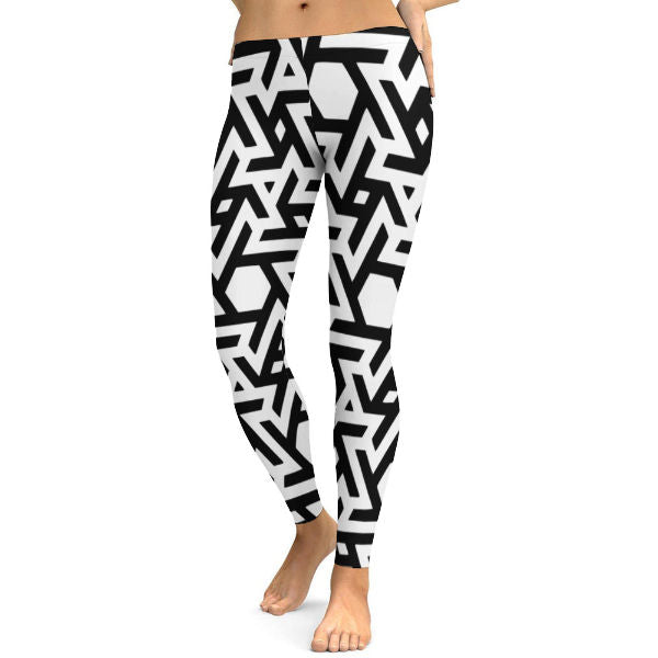 Spinners (Black and White) Yoga Pants