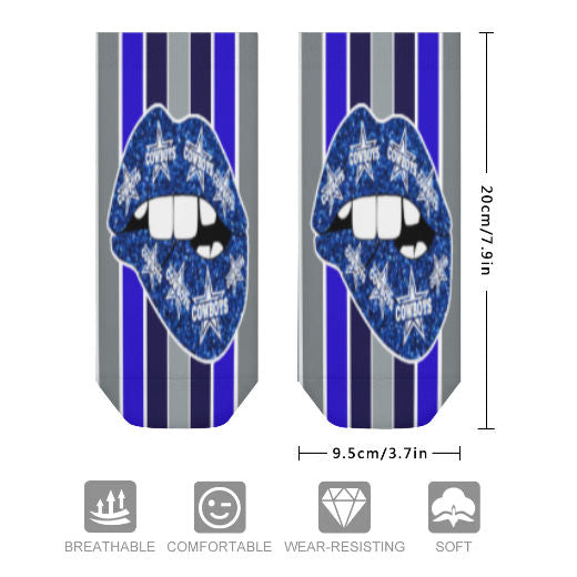 Cowboys Lips Inspired Socks
