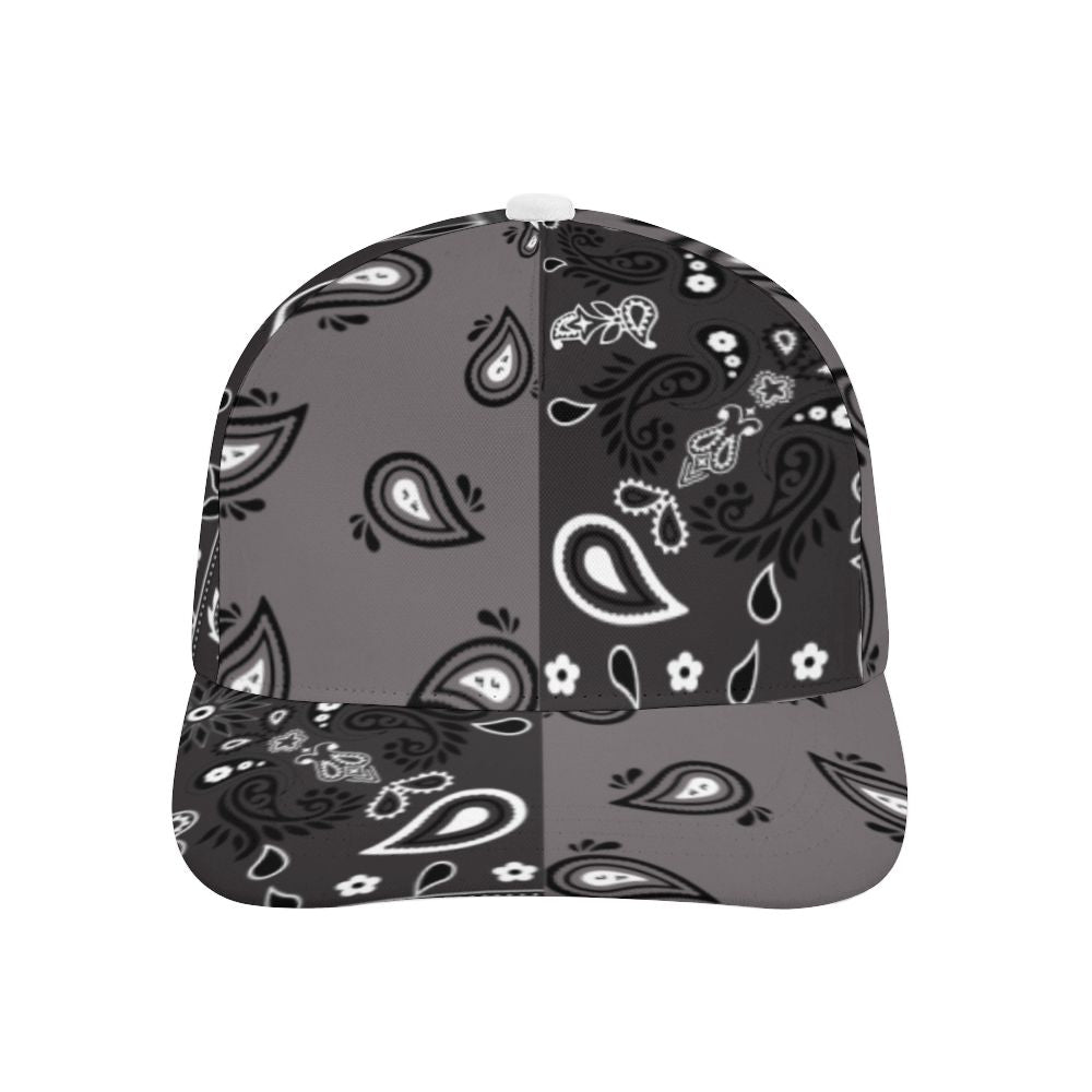 Grey Bandana Pattern Cap