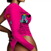 Trust Issues (fuchsia) Shoulder Bodysuit