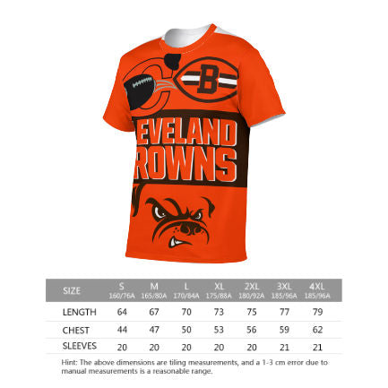 Browns Inspired Short Sleeve Jersey T-Shirt