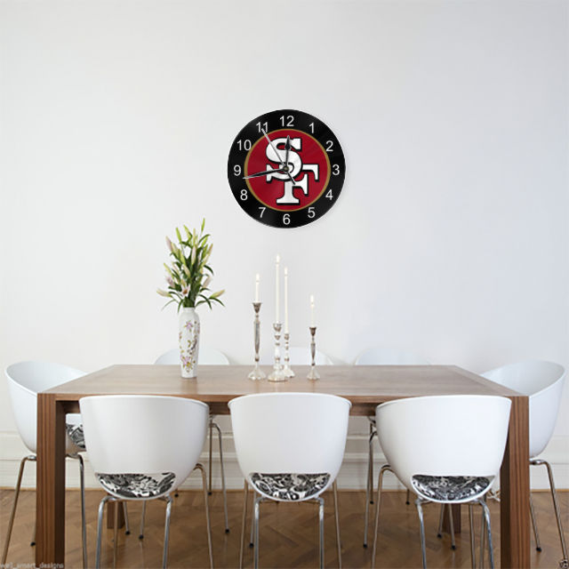 49ers Inspired Round Wall Clock