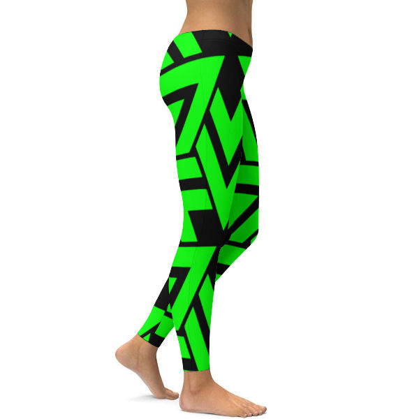 Lime Zag Yoga Pants