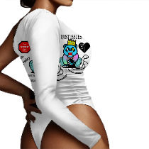 Trust Issues (white) Shoulder Bodysuit