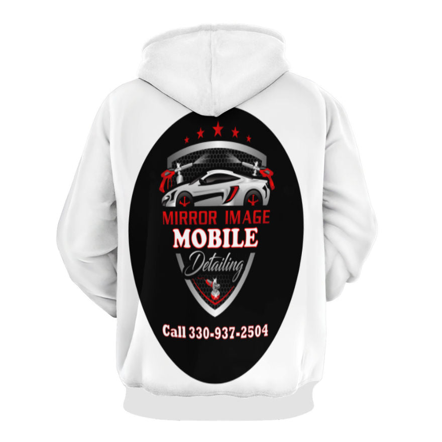 Mirror Image Mobile Detailing (Middle Logo - white) Hoodie