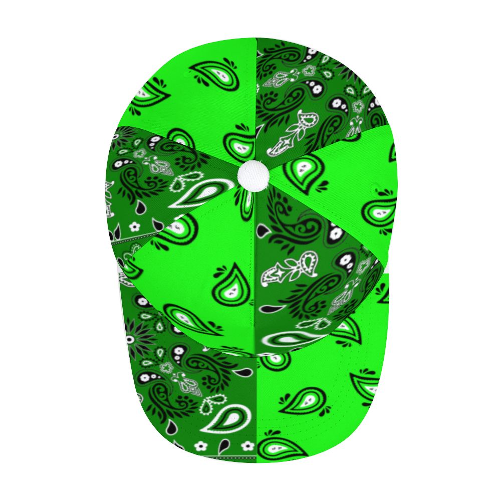 Green Bandana Pattern Cap