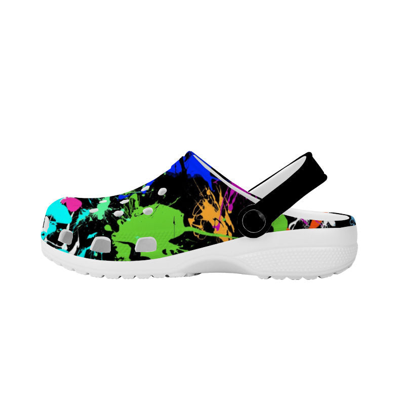 Paint Splash Crocs Shoes