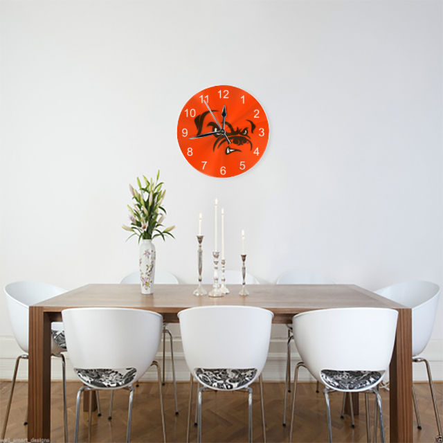 Browns Inspired Round Wall Clock
