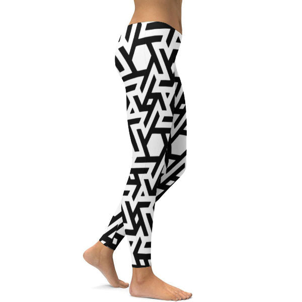 Spinners (Black and White) Yoga Pants