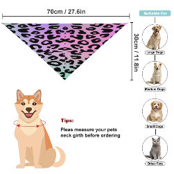 Pastel Leopard Pet Scarf