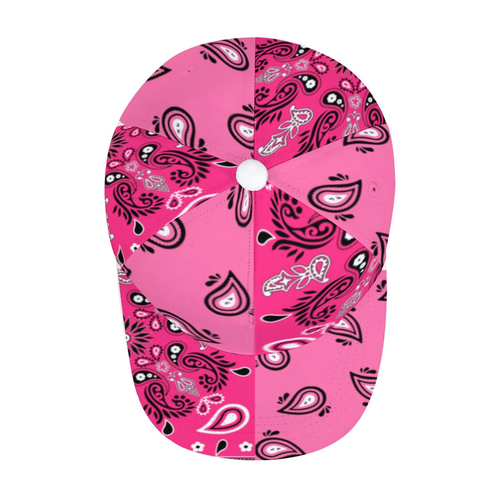 Dark Pink Bandana Pattern Cap