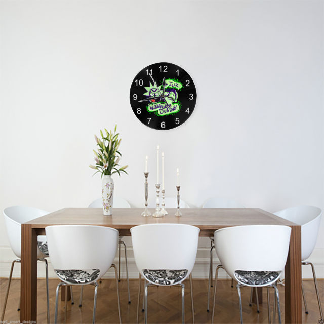 Rick and Morty Inspired Round Wall Clock