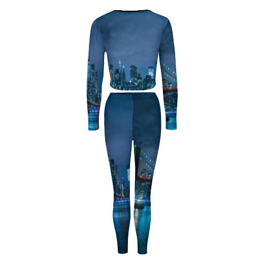 City of New York V-neck Sweatshirt Suit