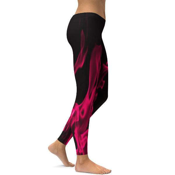 Strawberry Flame Yoga Pants