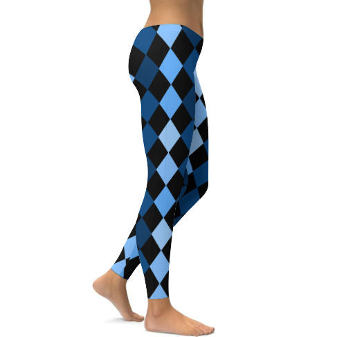 Blue Frenzy Yoga Pants