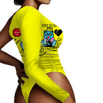 Trust Issues (yellow) Shoulder Bodysuit