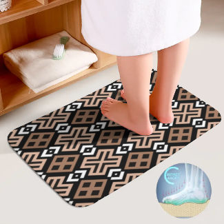 Mocha Loca Bathroom Floor 3-Piece Rug Set