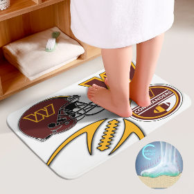 Commanders Inspired Bathroom Floor 3-Piece Rug Set