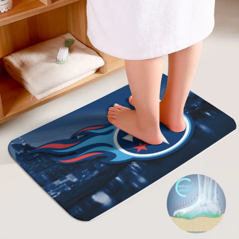 Titans Inspired Bathroom Floor 3-Piece Rug Set