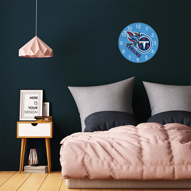 Titans Inspired Round Wall Clock