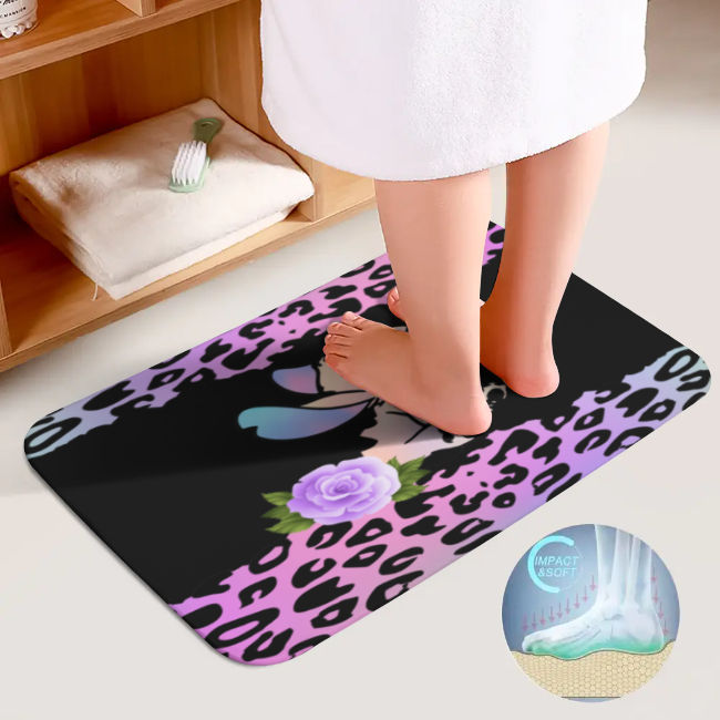 Stitch Inspired Pastel Bathroom Floor 3-Piece Rug Set