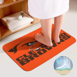 Browns Fan Inspired Bathroom Floor 3-Piece Rug Set
