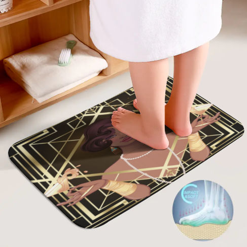 Woman of Glamour Bathroom Floor 3-Piece Rug Set