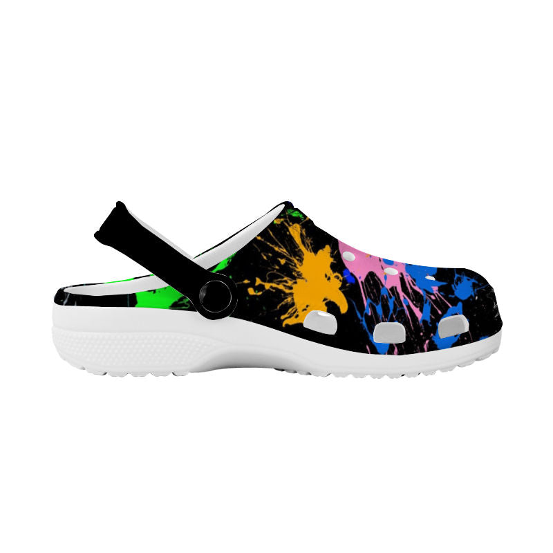 Paint Splash Crocs Shoes