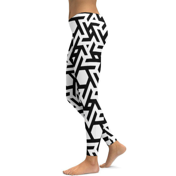 Spinners (Black and White) Yoga Pants