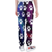 Colorful Dog Paw Prints Sweatpants