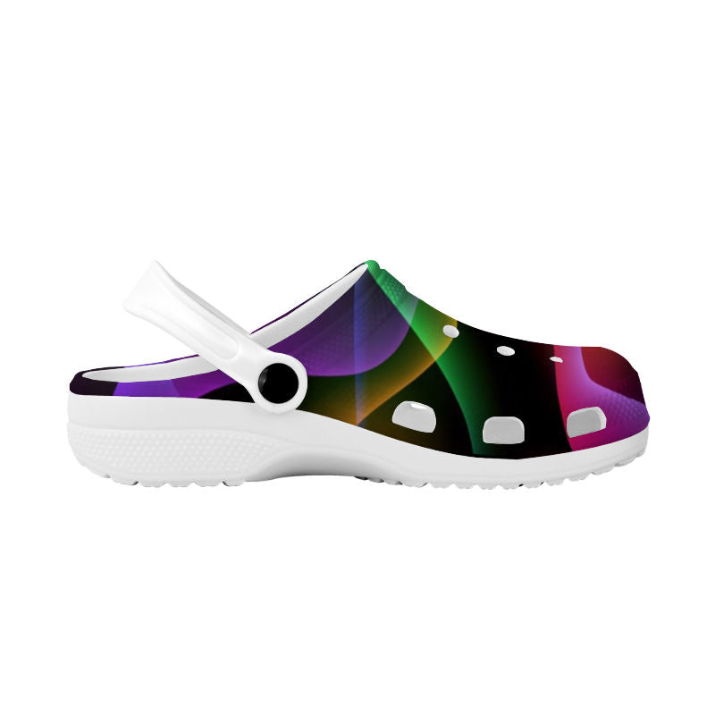 Rainbow Wind Crocs Shoes