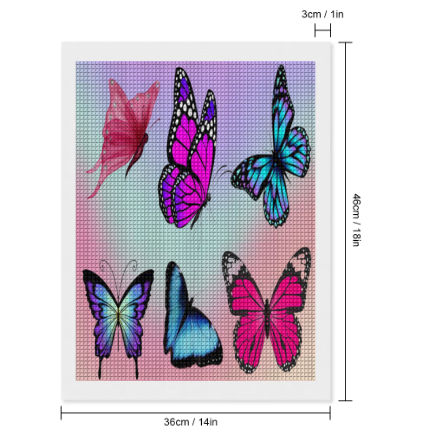 Butterflying Square Diamond Painting Canvas