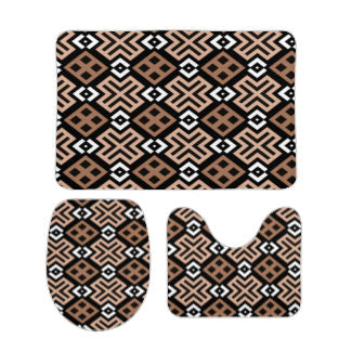 Mocha Loca Bathroom Floor 3-Piece Rug Set