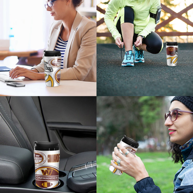 Commanders Inspired Travel Coffee Cup