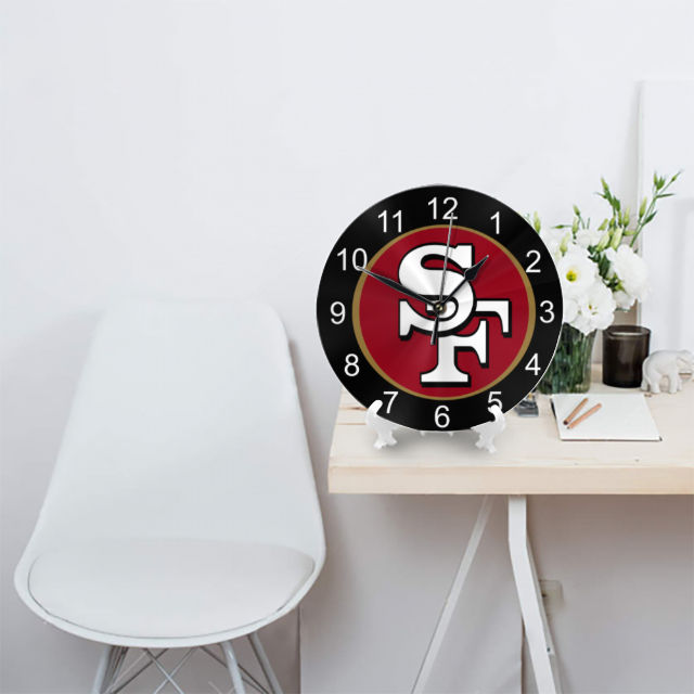 49ers Inspired Round Wall Clock