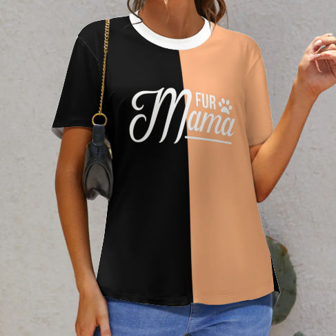 Fur Mama (Tan and Black) Women's T-Shirt