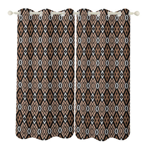 Mocha Loca Two Pieces Curtains