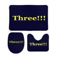 Dezi-Three Bathroom Floor 3-Piece Rug Set