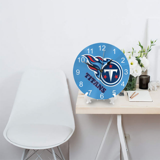 Titans Inspired Round Wall Clock