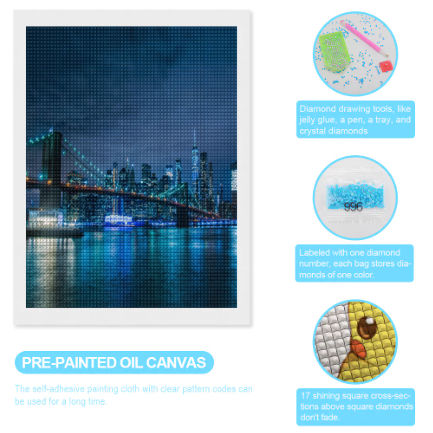 City of New York Square Diamond Painting Canvas