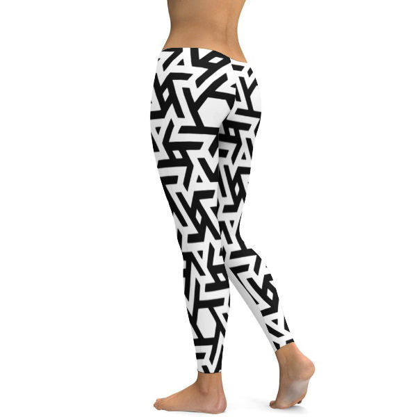 Spinners (Black and White) Yoga Pants