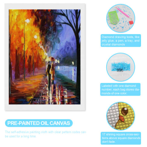 Walk of Love Square Diamond Painting Canvas