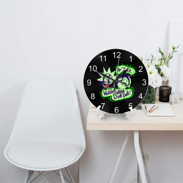 Rick and Morty Inspired Round Wall Clock