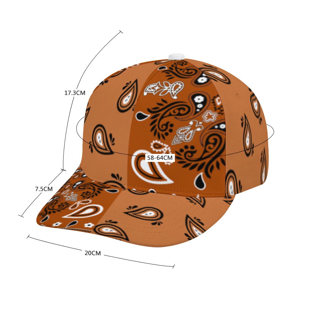 Brown Bandana Pattern Cap
