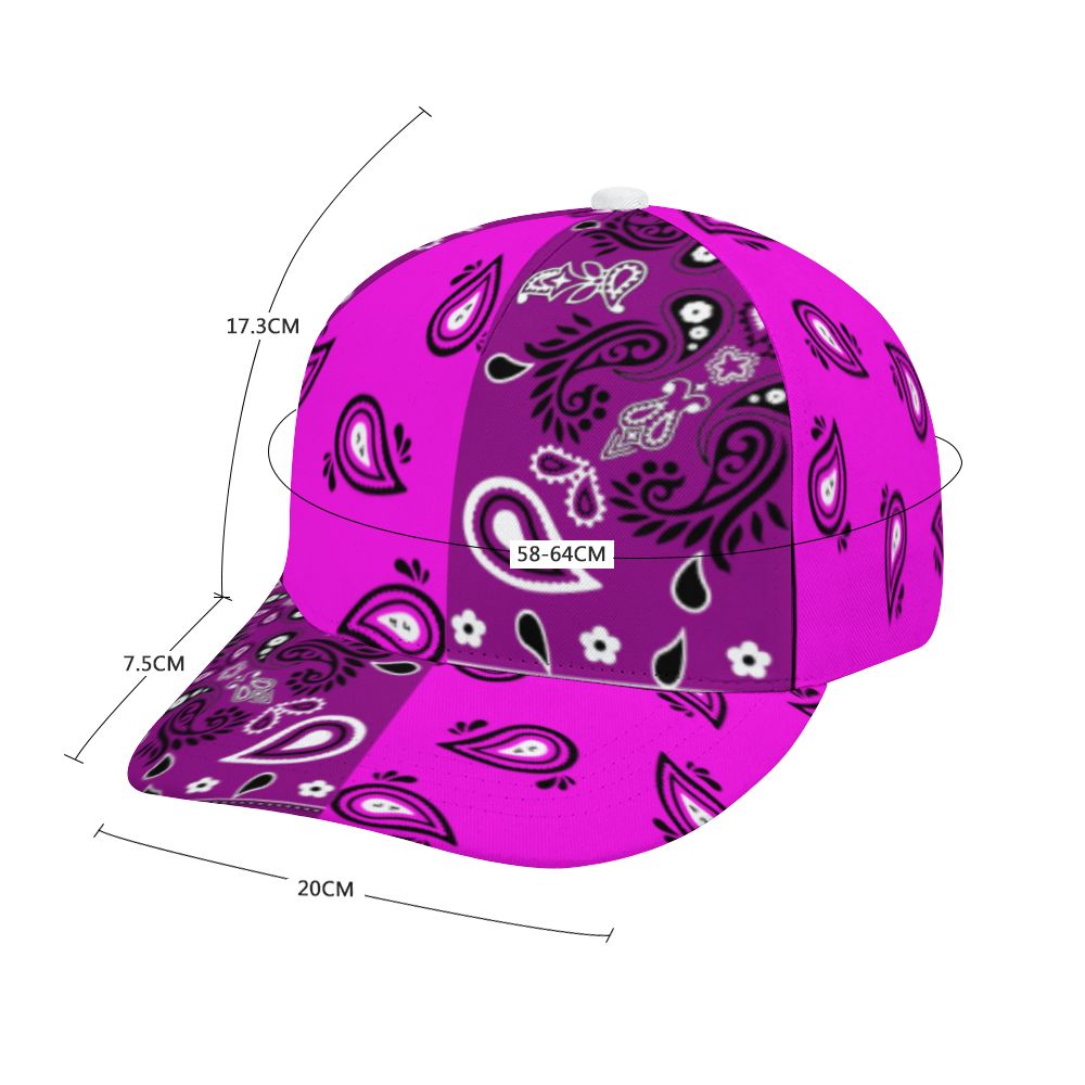 Purple Bandana Pattern Cap