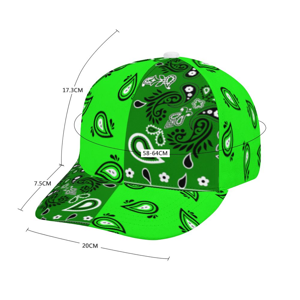 Green Bandana Pattern Cap