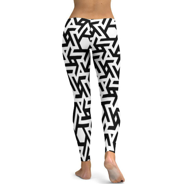 Spinners (Black and White) Yoga Pants